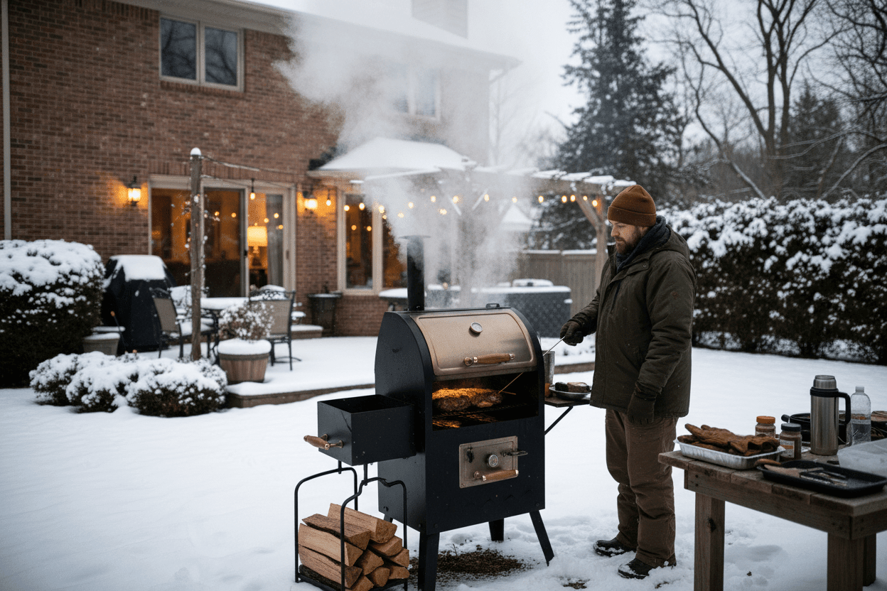 Cold-Weather Smoking: How To Keep Your Smoker Happy All Winter - Blowin' Smoke Cookers