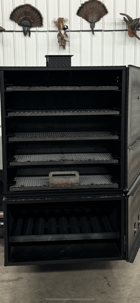 Charcoal Cabinet Smoker On Stands - Blowin' Smoke Cookers