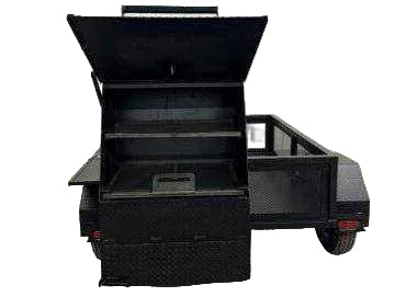 Custom BBQ Trailer SNS Tailgater With Storage - Blowin' Smoke Cookers