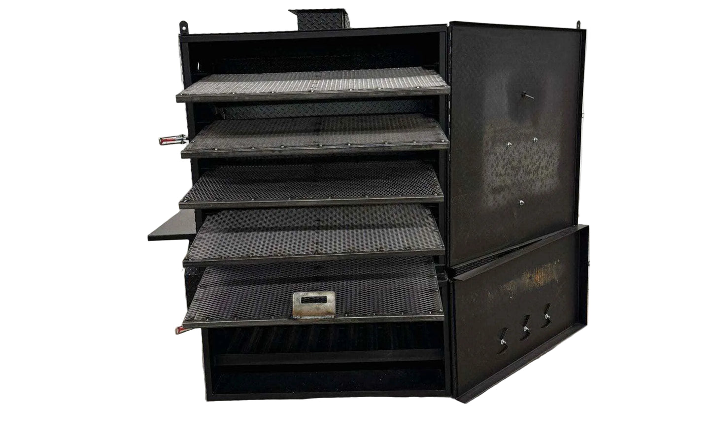 Custom Charcoal Grills with SNS 4060 Smoker - Blowin' Smoke Cookers