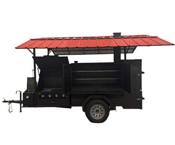 Reverse Smoker Custom Ultimate Smokehouse 60 with Sink and Roof - Blowin' Smoke Cookers
