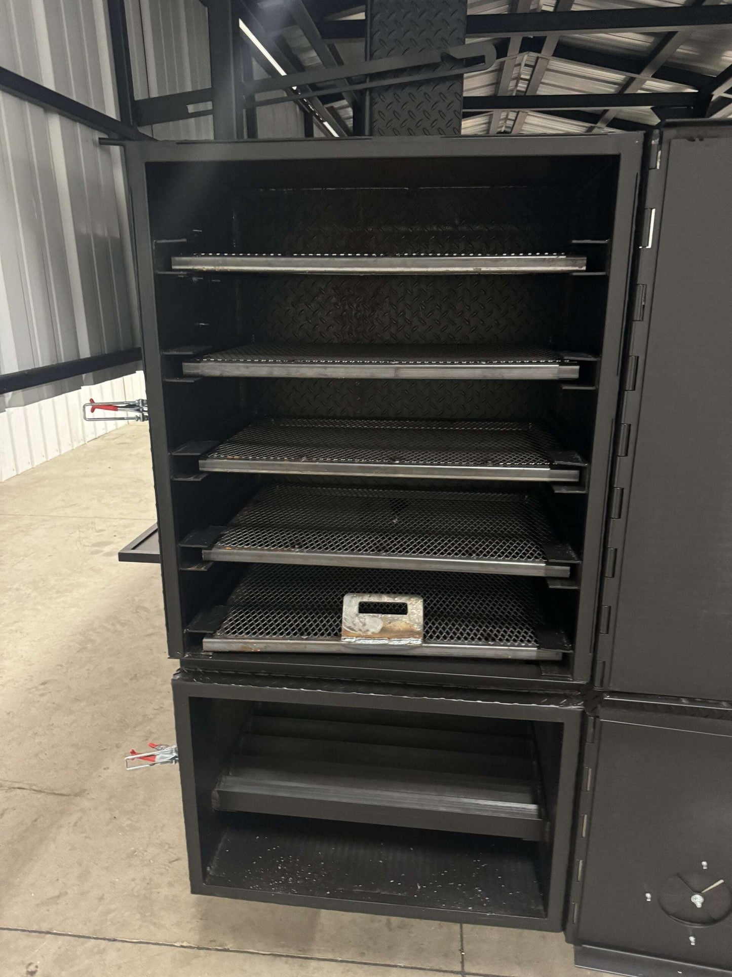 Commercial Smoker Custom Ultimate Smokehouse 72 w/Griddle - Blowin' Smoke Cookers