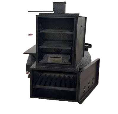 Smoker and Grill SNS 60 Cabinet with Charcoal Grill - Blowin' Smoke Cookers