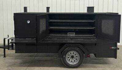 SNS 4060 Cabinet Smoker with charcoal grill, multiple cooking racks, and large capacity for catering and restaurants