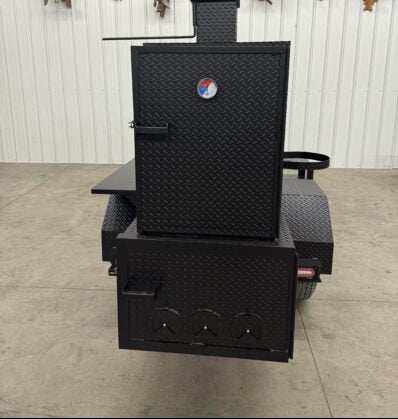 Smoker and Grill SNS 60 cabinet charcoal smoker and grill for versatile catering events