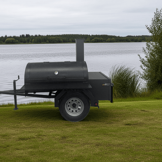 SNS Backyard Trailer 60 Backyard BBQ Smoker - Blowin' Smoke Cookers