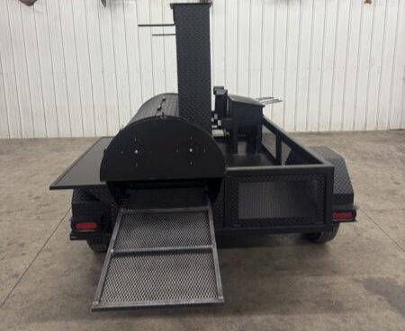 SNS Barrel 60 Charcoal Grill Catering Trailer - Blowin' Smoke Cookers
