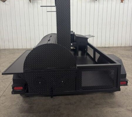 SNS Barrel 60 Charcoal Grill Catering Trailer - Blowin' Smoke Cookers