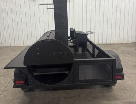 SNS Barrel 60 Charcoal Grill Catering Trailer - Blowin' Smoke Cookers
