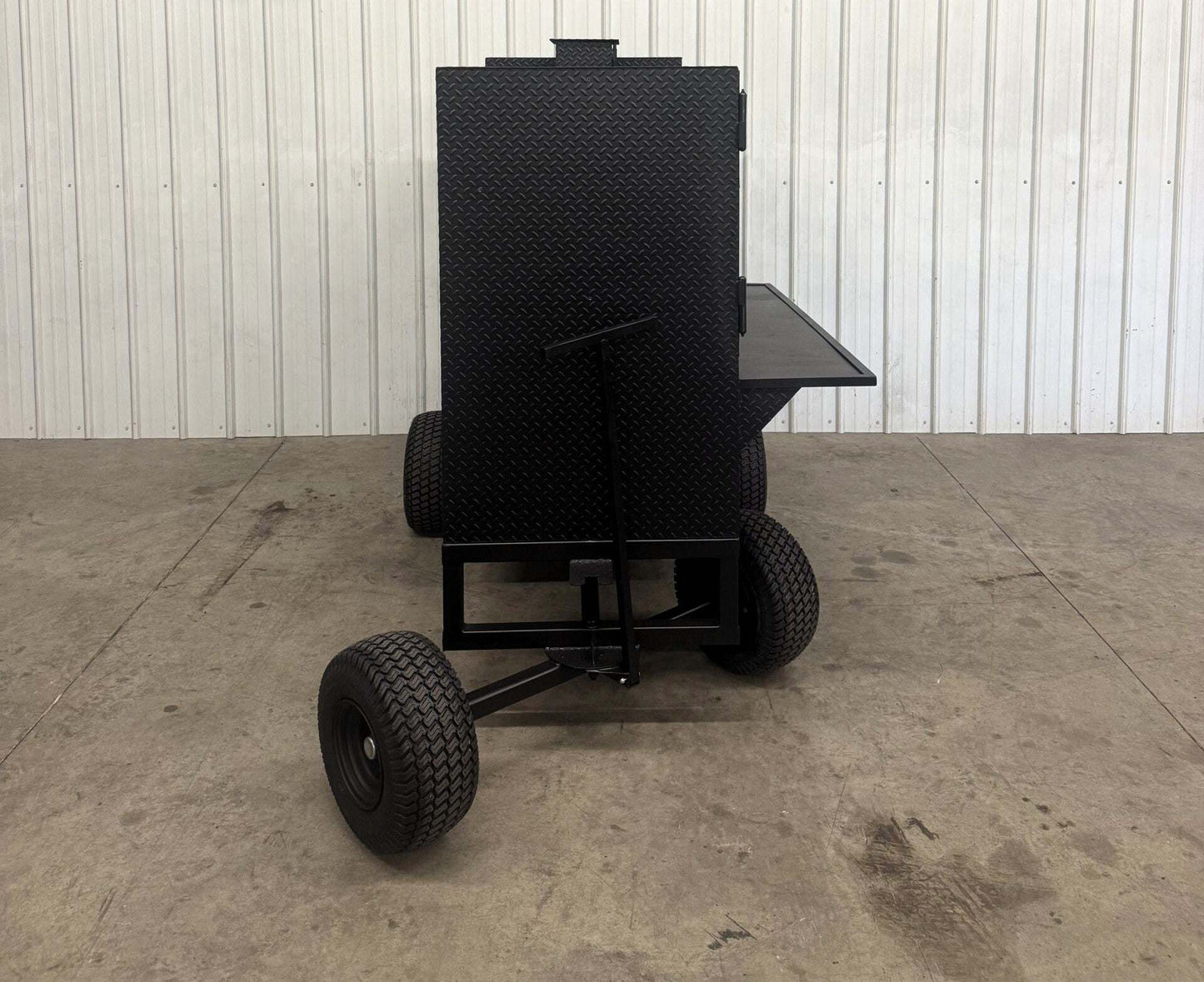 SNS Cabinet 60 Wagon Competition Smoker with insulated firebox, rib box, and large cooking capacity for Boston butts, chickens, spare ribs, and briskets