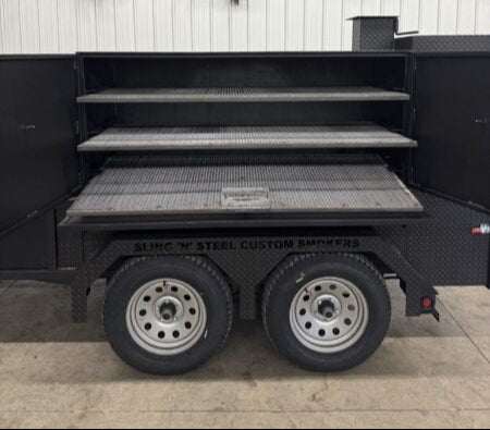 SNS Deluxe 72 Catering Trailer Smoker - Blowin' Smoke Cookers