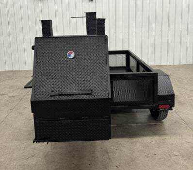 Custom BBQ Trailer SNS Tailgater With Storage - Blowin' Smoke Cookers