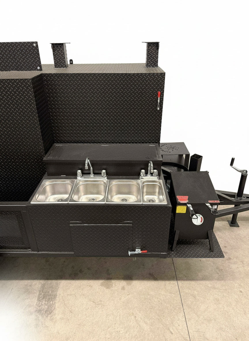 Custom Charcoal Grills with SNS 4060 Smoker - Blowin' Smoke Cookers