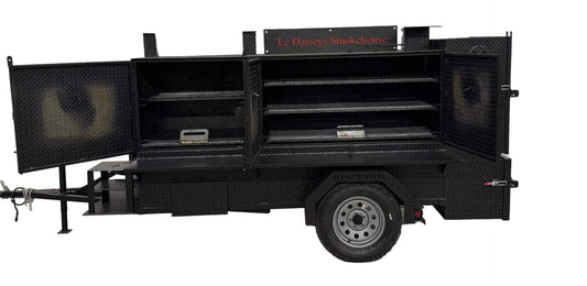 Custom Charcoal Grills with SNS 4060 Smoker - Blowin' Smoke Cookers