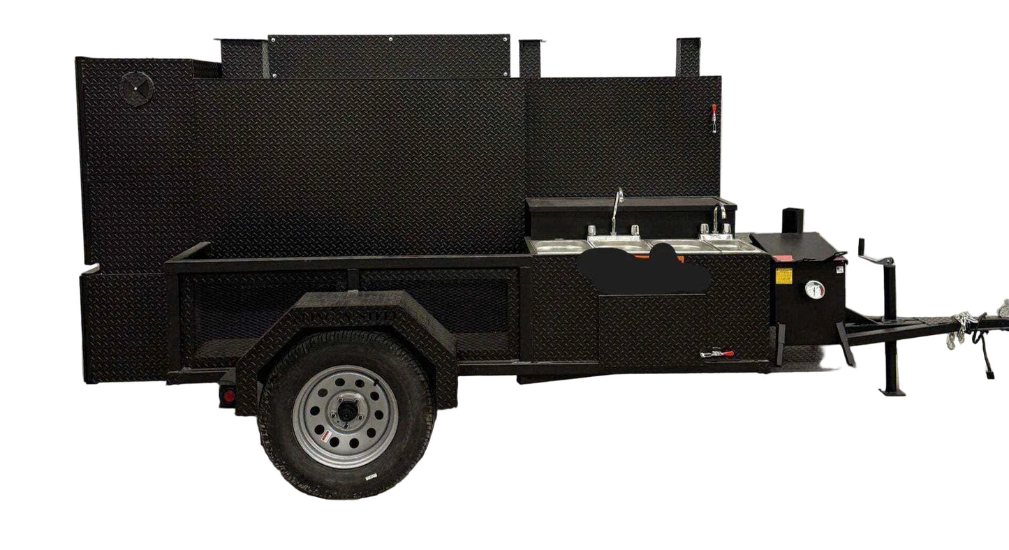 Custom Charcoal Grills with SNS 4060 Smoker - Blowin' Smoke Cookers