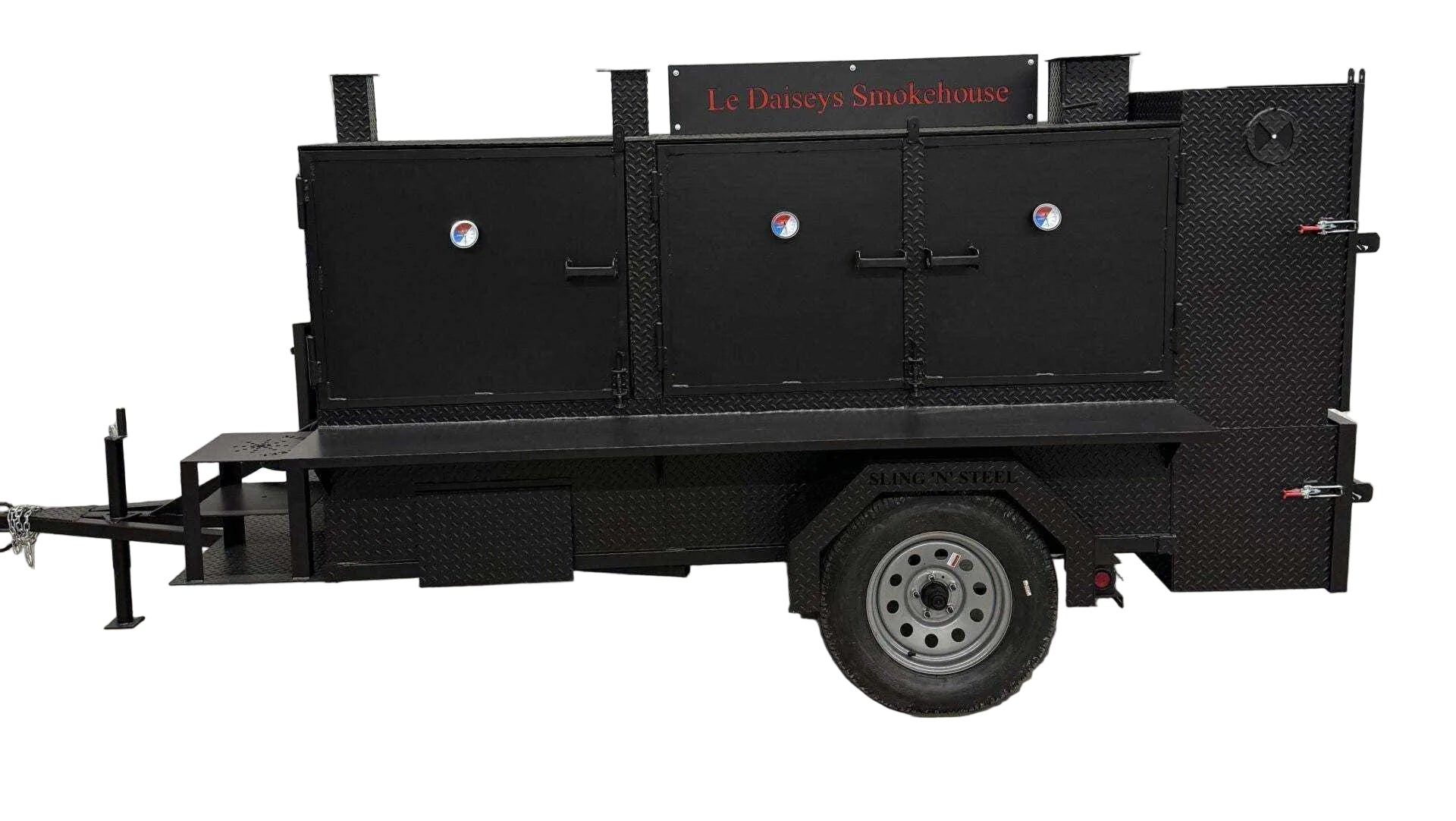 Custom Charcoal Grills with SNS 4060 Smoker - Blowin' Smoke Cookers