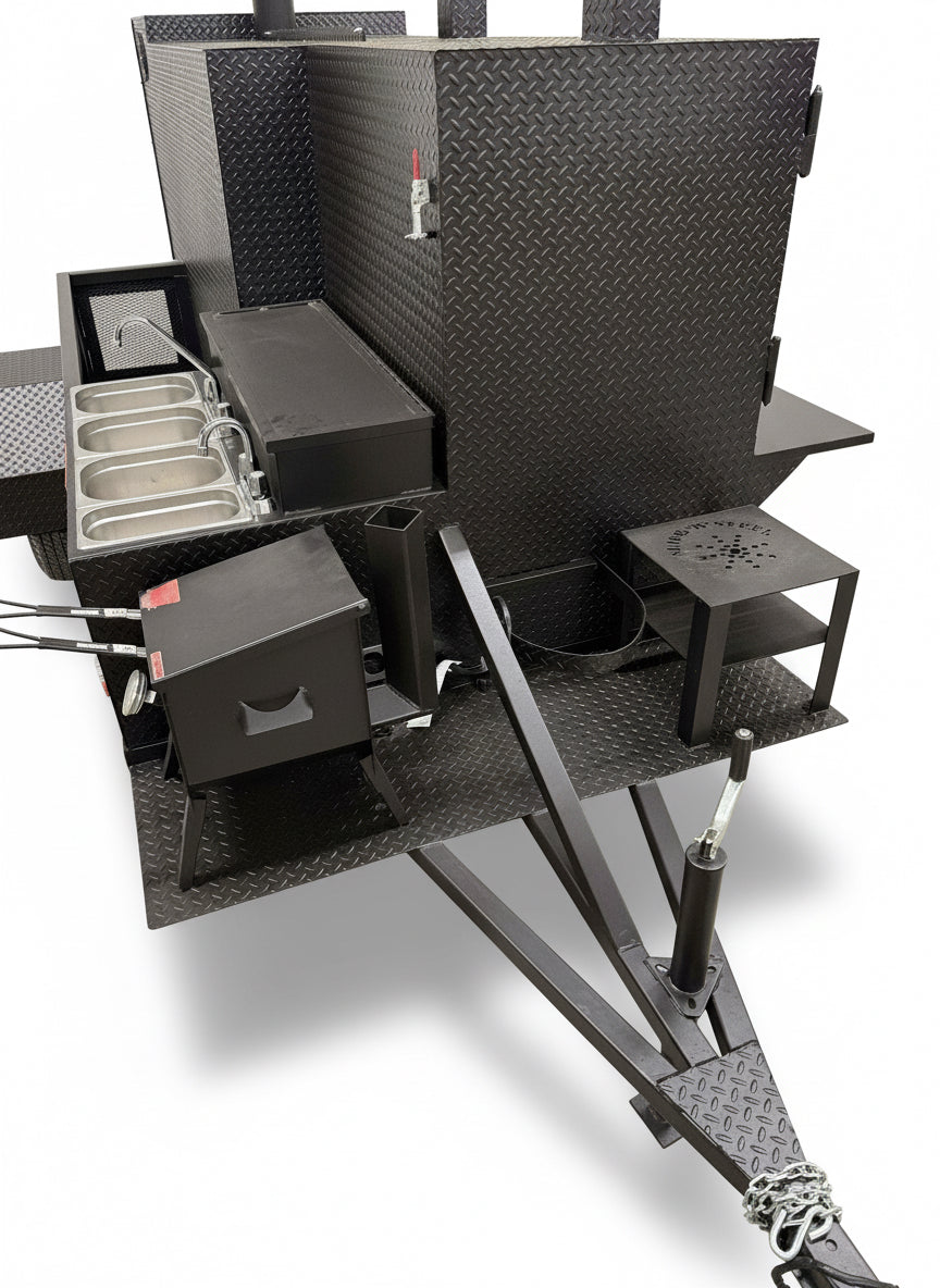 Custom Charcoal Grills with SNS 4060 Smoker - Blowin' Smoke Cookers