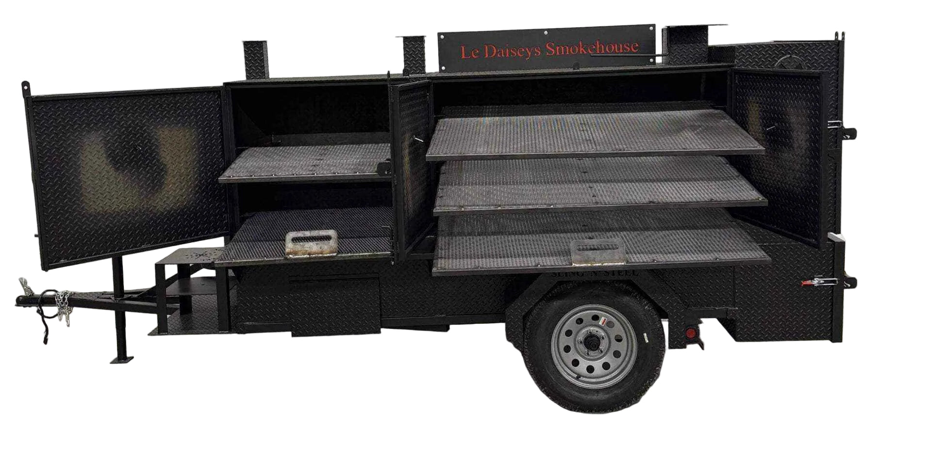 Custom Charcoal Grills with SNS 4060 Smoker - Blowin' Smoke Cookers