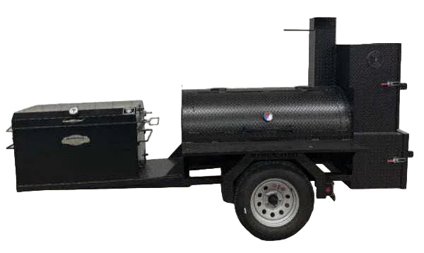 Custom Pits SNS Competition 60 Smoker With BBQ 42 Rotating Rack Pit - Blowin' Smoke Cookers