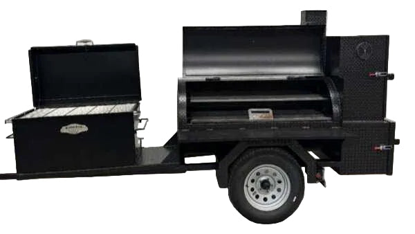 Custom Pits SNS Competition 60 Smoker With BBQ 42 Rotating Rack Pit - Blowin' Smoke Cookers