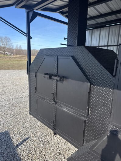 Custom Ultimate Smokehouse 60 With Woodfire Pizza Oven - Blowin' Smoke Cookers
