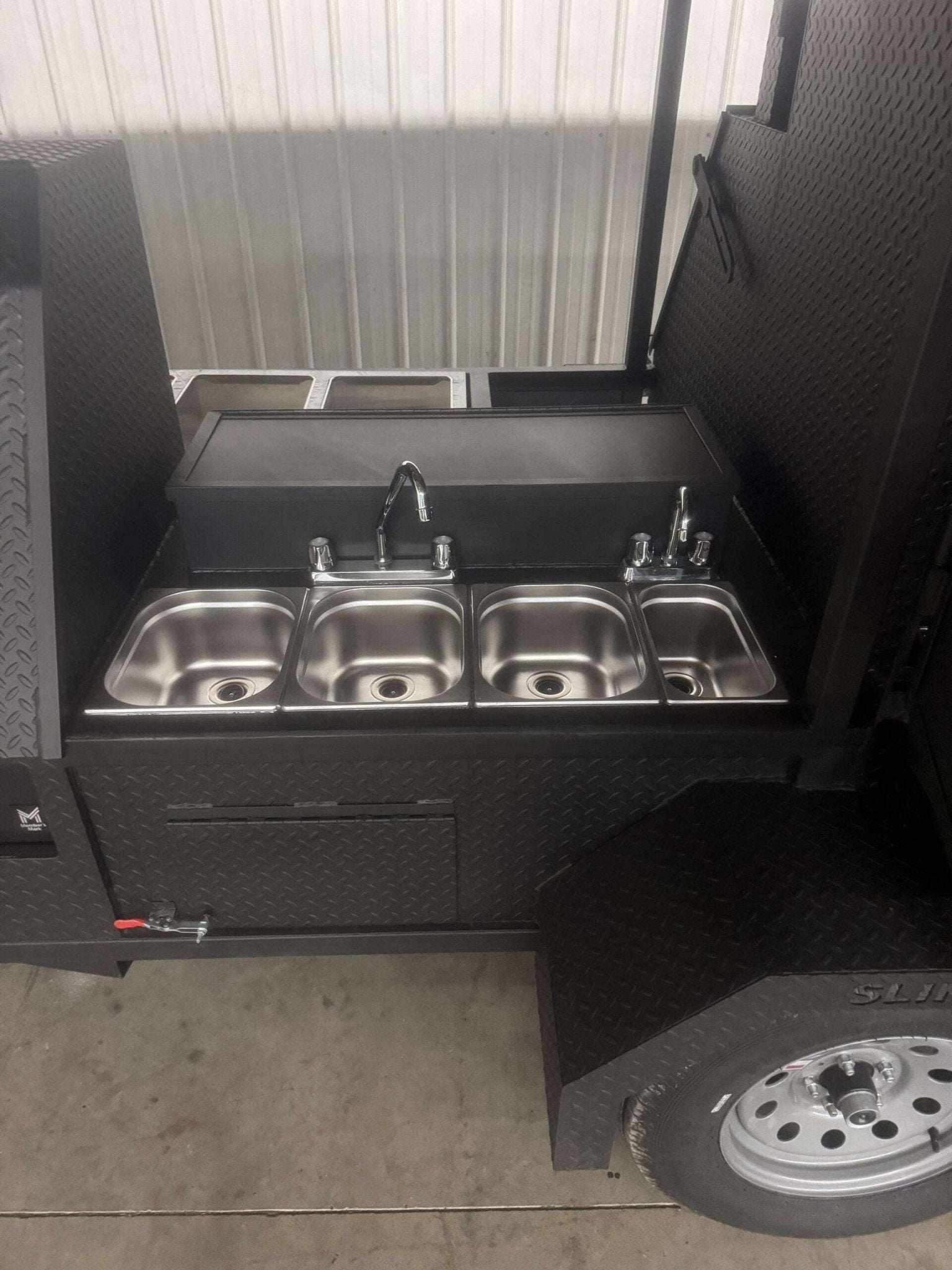 Custom Ultimate Smokehouse 72 w/sandwich prep Smoker Trailer - Blowin' Smoke Cookers