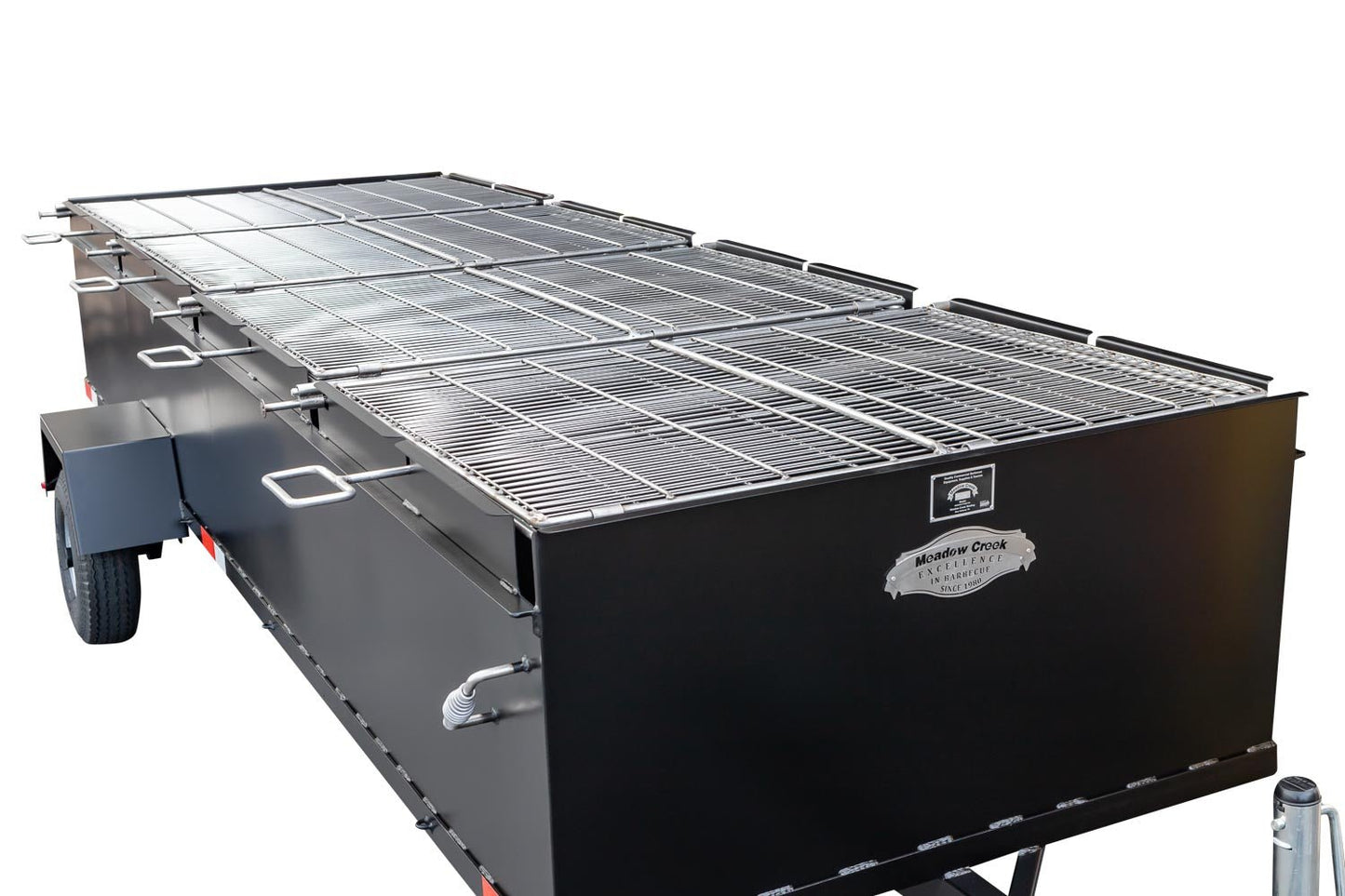 Meadow Creek BBQ144 Commercial Chicken Cooker Trailer (4 pit) - Blowin' Smoke Cookers