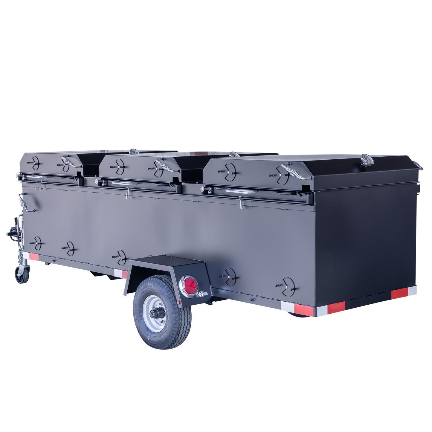 Meadow Creek BBQ96 Chicken Cooker Trailer (3 pit) - Blowin' Smoke Cookers