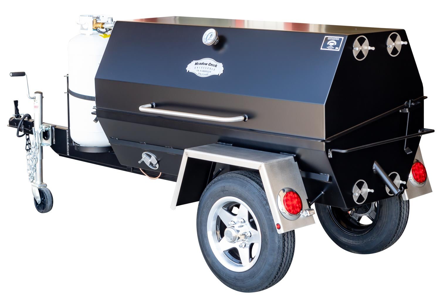 Meadow Creek PR72GT 72″ Gas Pig Roaster Trailer - Blowin' Smoke Cookers