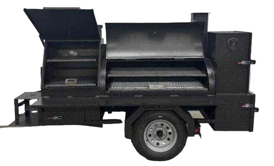 Offset Smoker SNS Barrel 60 Catering Trailer With Sink Package - Blowin' Smoke Cookers