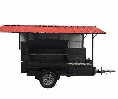 Reverse Smoker Custom Ultimate Smokehouse 60 with Sink and Roof - Blowin' Smoke Cookers
