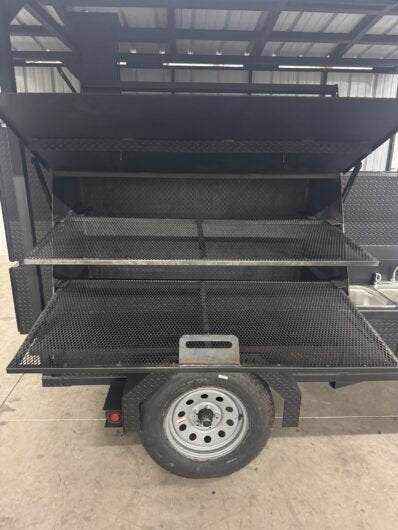 Reverse Smoker Custom Ultimate Smokehouse 60 with Sink and Roof - Blowin' Smoke Cookers