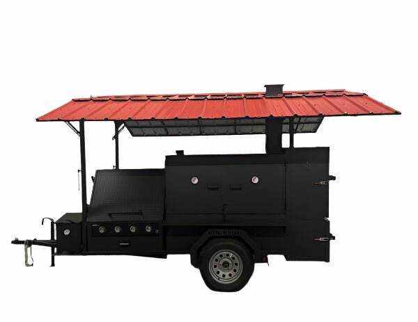 Reverse Smoker Custom Ultimate Smokehouse 60 with Sink and Roof - Blowin' Smoke Cookers