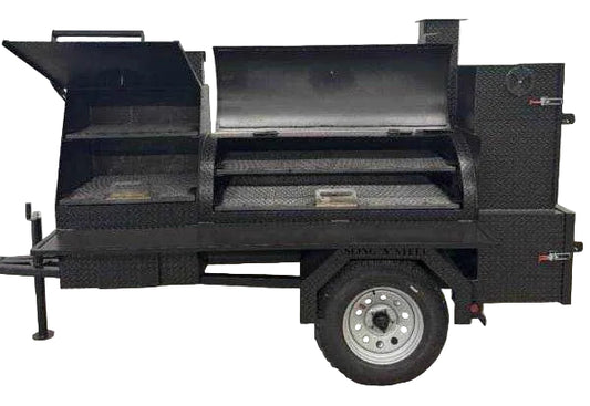 Smokers and Grills SNS Barrel 60 Smoker With Charcoal Grill - Blowin' Smoke Cookers