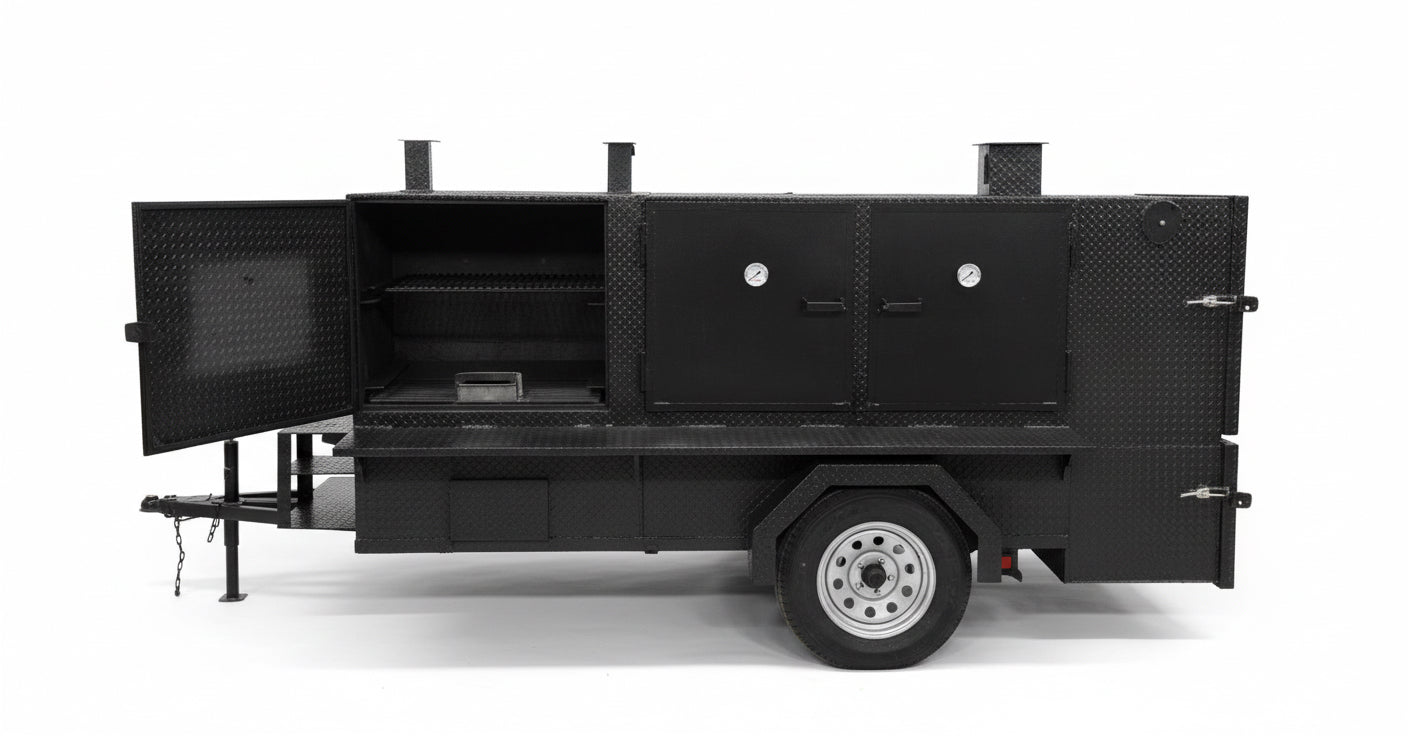 SNS 4060 Cabinet Smoker With Cabinet Charcoal Grill - Blowin' Smoke Cookers