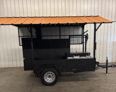 SNS 60 Cabinet Smoker And Santa Maria Grill Combo With Sink and Roof Package - Blowin' Smoke Cookers