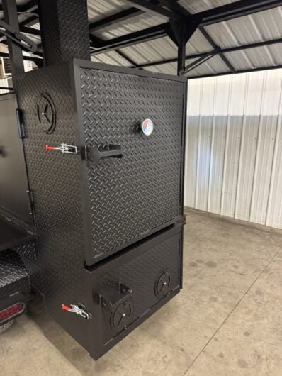 SNS 60 Cabinet Smoker And Santa Maria Grill Combo With Sink and Roof Package - Blowin' Smoke Cookers