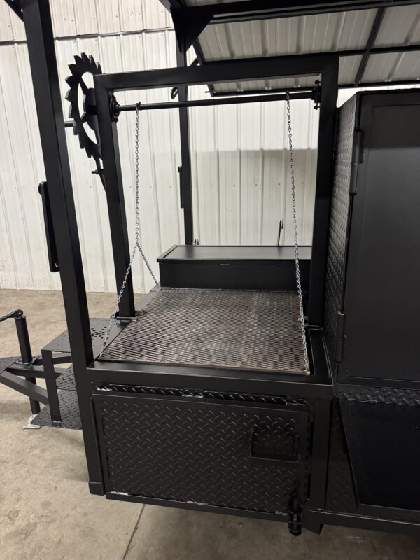 SNS 60 Cabinet Smoker And Santa Maria Grill Combo With Sink and Roof Package - Blowin' Smoke Cookers