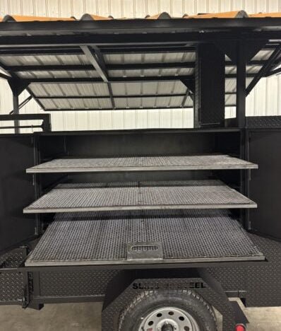 SNS 60 Cabinet Smoker And Santa Maria Grill Combo With Sink and Roof Package - Blowin' Smoke Cookers