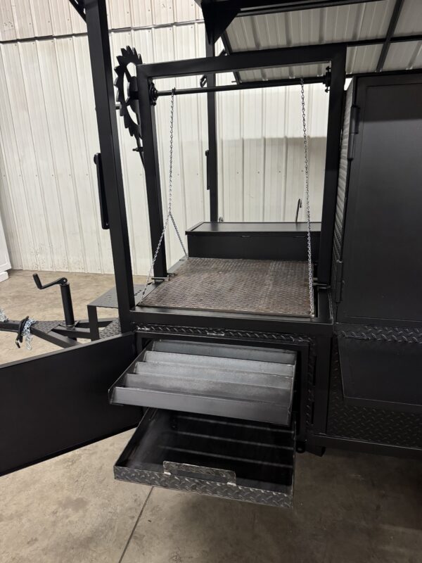 SNS 60 Cabinet Smoker And Santa Maria Grill Combo With Sink and Roof Package - Blowin' Smoke Cookers