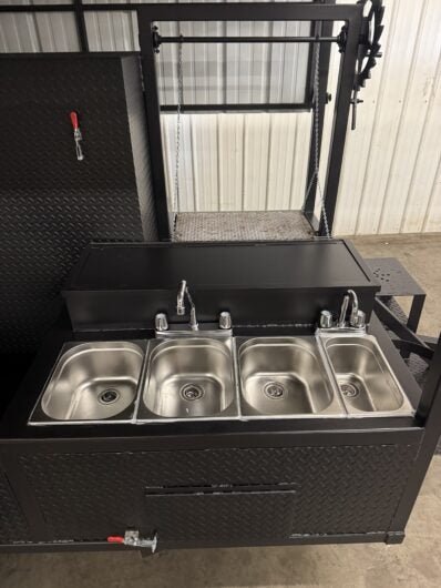 SNS 60 Cabinet Smoker And Santa Maria Grill Combo With Sink and Roof Package - Blowin' Smoke Cookers