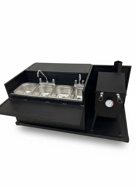 SNS 60 Cabinet With Sink And Deep Fryer Package - Blowin' Smoke Cookers