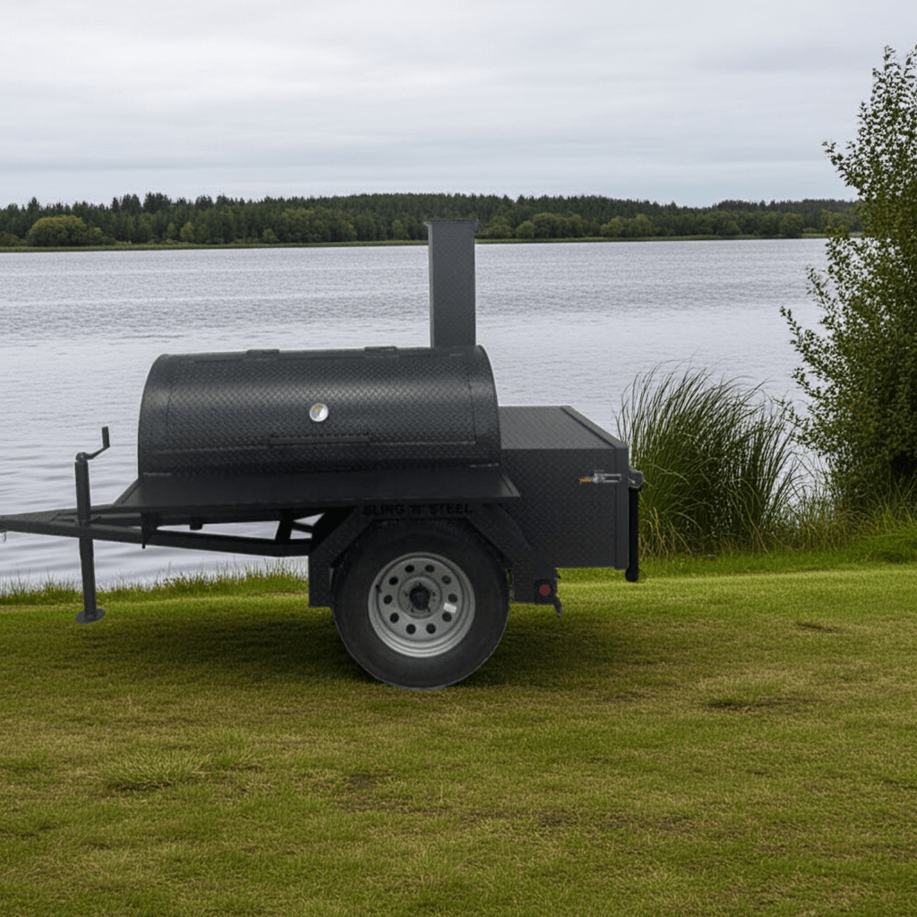 SNS Backyard Trailer 60 Backyard BBQ Smoker - Blowin' Smoke Cookers
