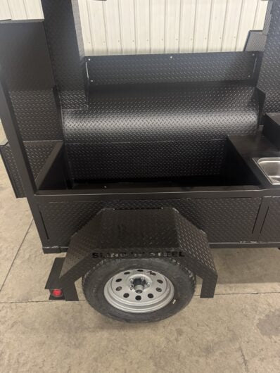 SNS Barrel 60 Catering Trailer With Sink And Roof Package - Blowin' Smoke Cookers