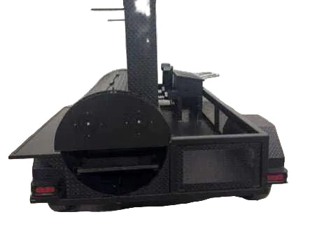 SNS Barrel 60 Charcoal Grill Catering Trailer - Blowin' Smoke Cookers