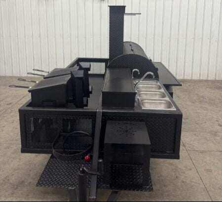 SNS Barrel 60 Charcoal Grill Catering Trailer - Blowin' Smoke Cookers