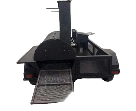 SNS Barrel 60 Charcoal Grill Catering Trailer - Blowin' Smoke Cookers
