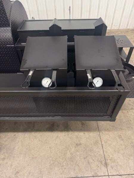 SNS Barrel 60 Charcoal Grill Catering Trailer - Blowin' Smoke Cookers