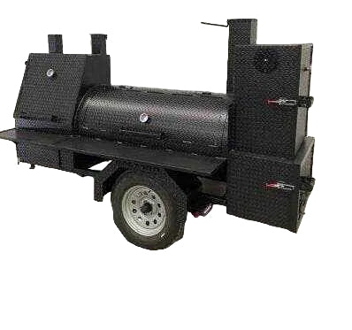SNS Barrel 60 With Grill And Full Length Storage Area - hog cooker - Blowin' Smoke Cookers