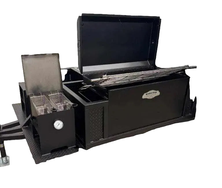 SNS Deluxe 72 Catering Trailer Smoker - Blowin' Smoke Cookers